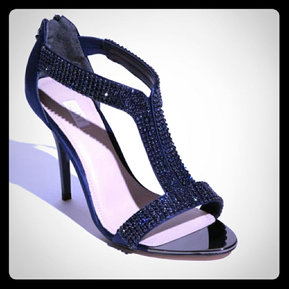 Glint Devyn Black rhinestone stiletto